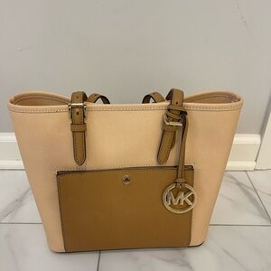Michael Kors Jet Set style snap pocket tote